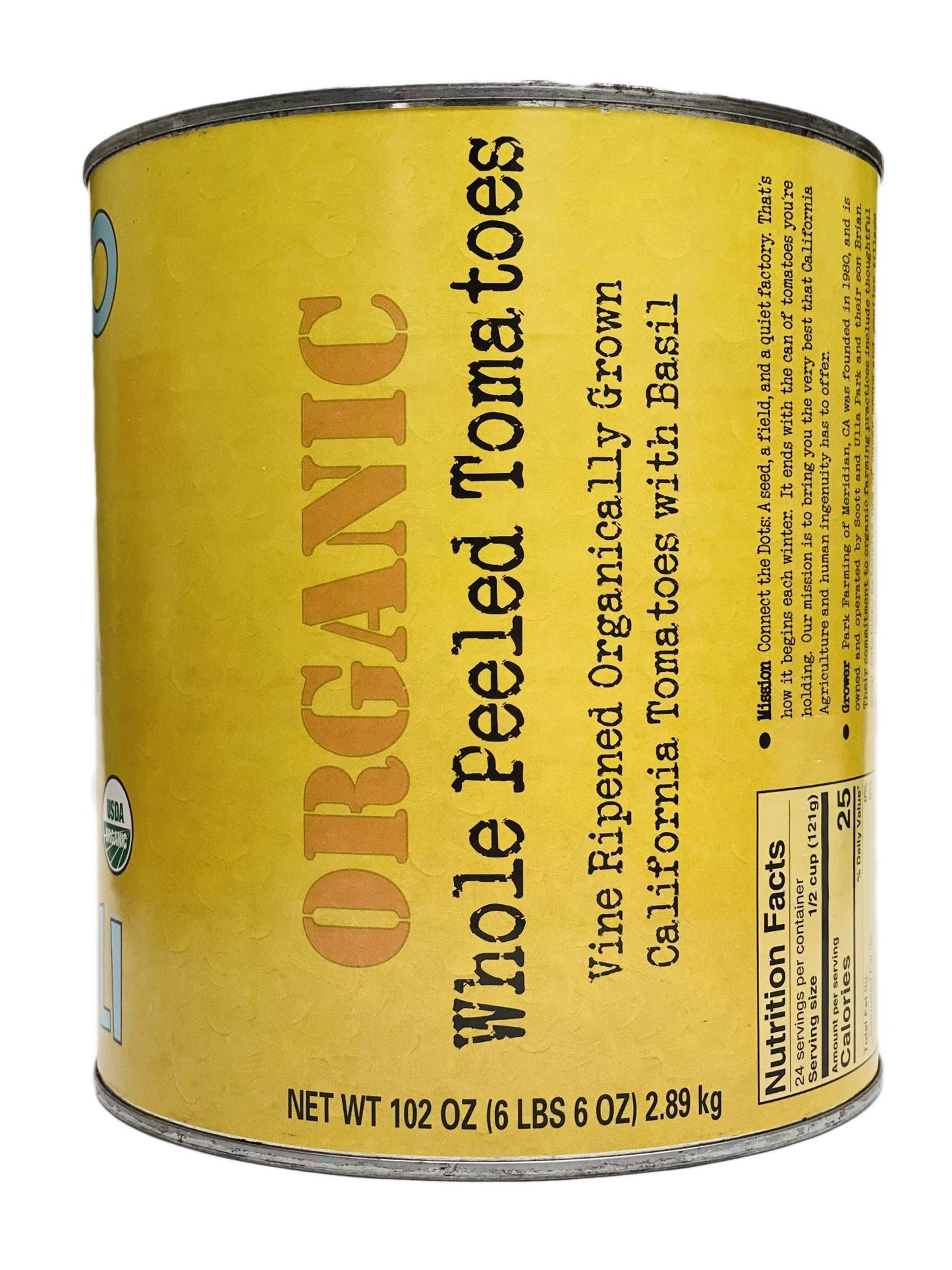 Bianco DiNapoli Organic Whole Peeled Tomatoes, 102 oz