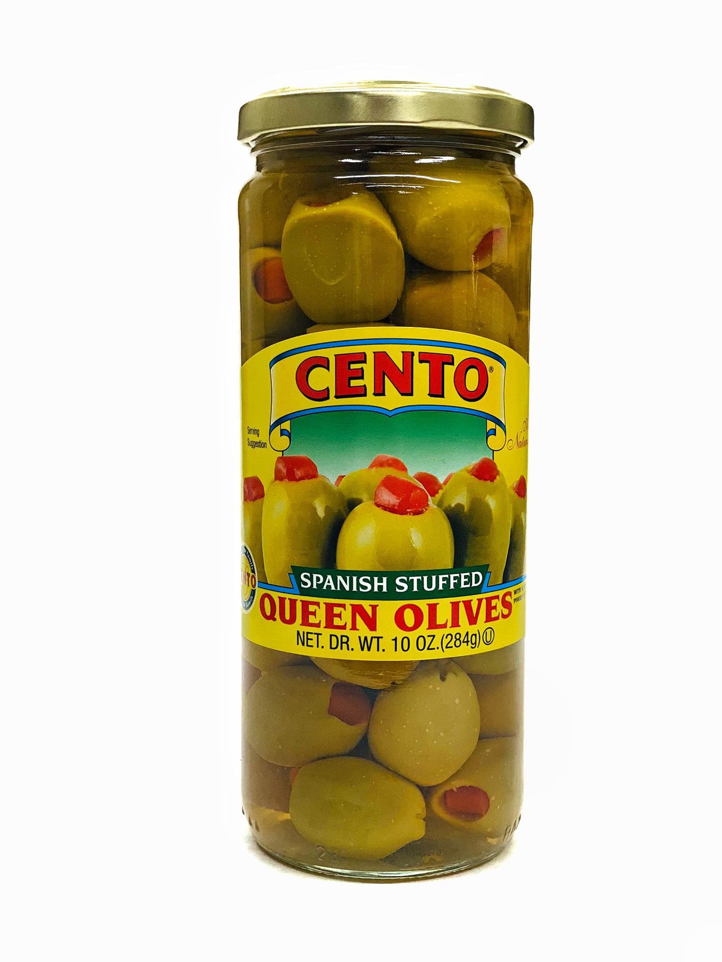 Cento Spanish Stuffed Queen Olives, 10 oz