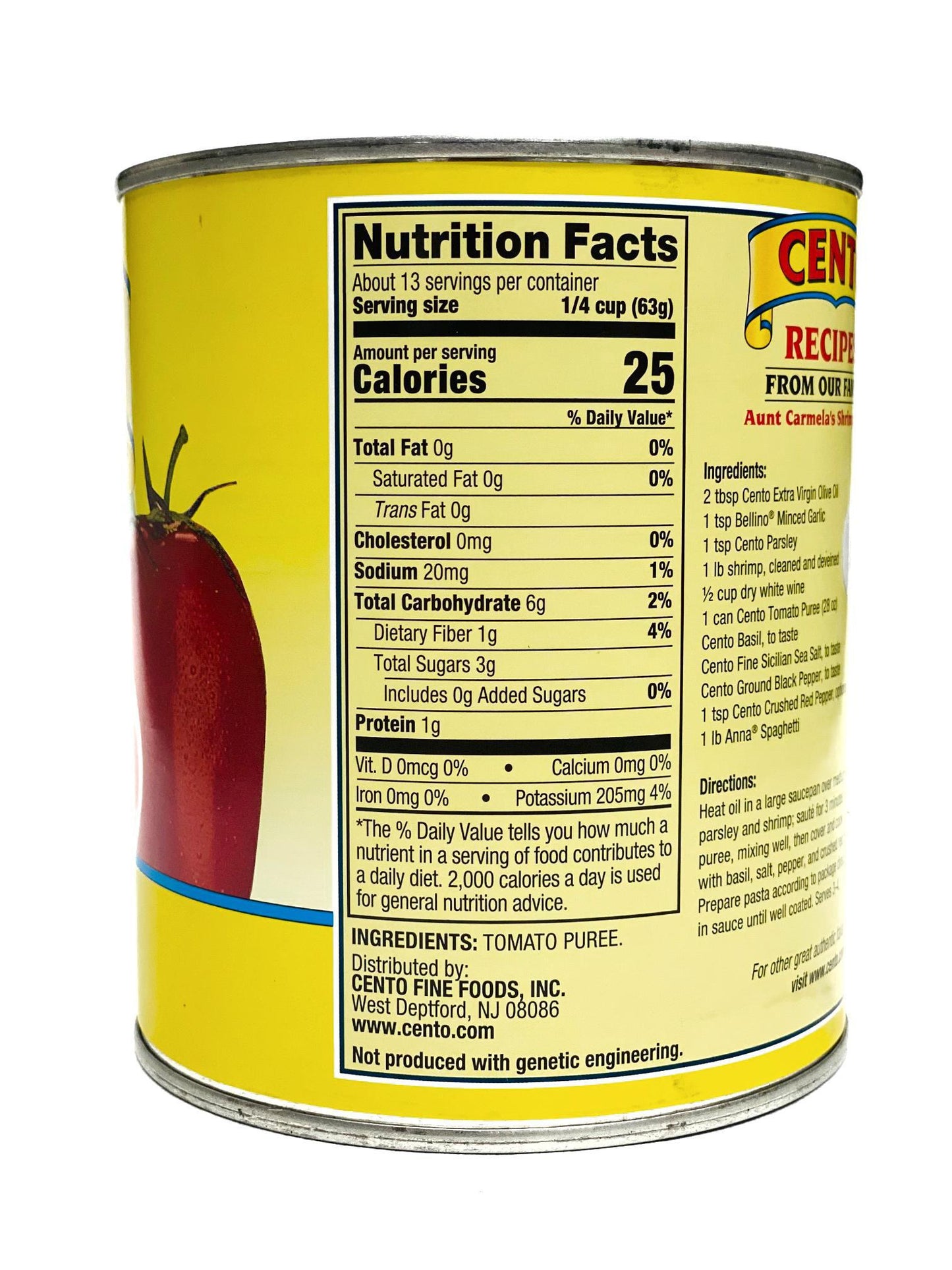 Cento Tomato Puree, 28 oz