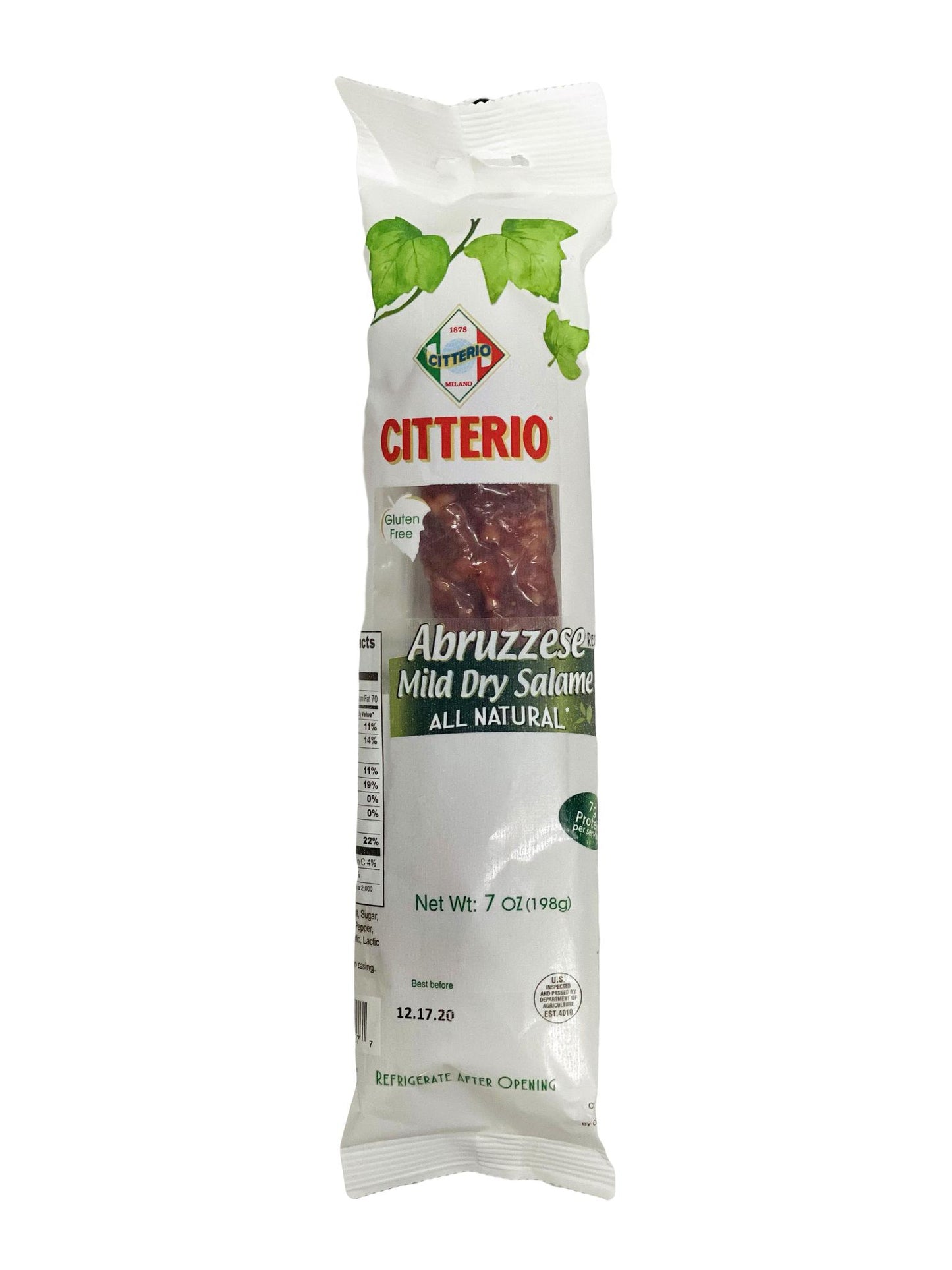 Citterio Abruzzese Salami, 7 oz