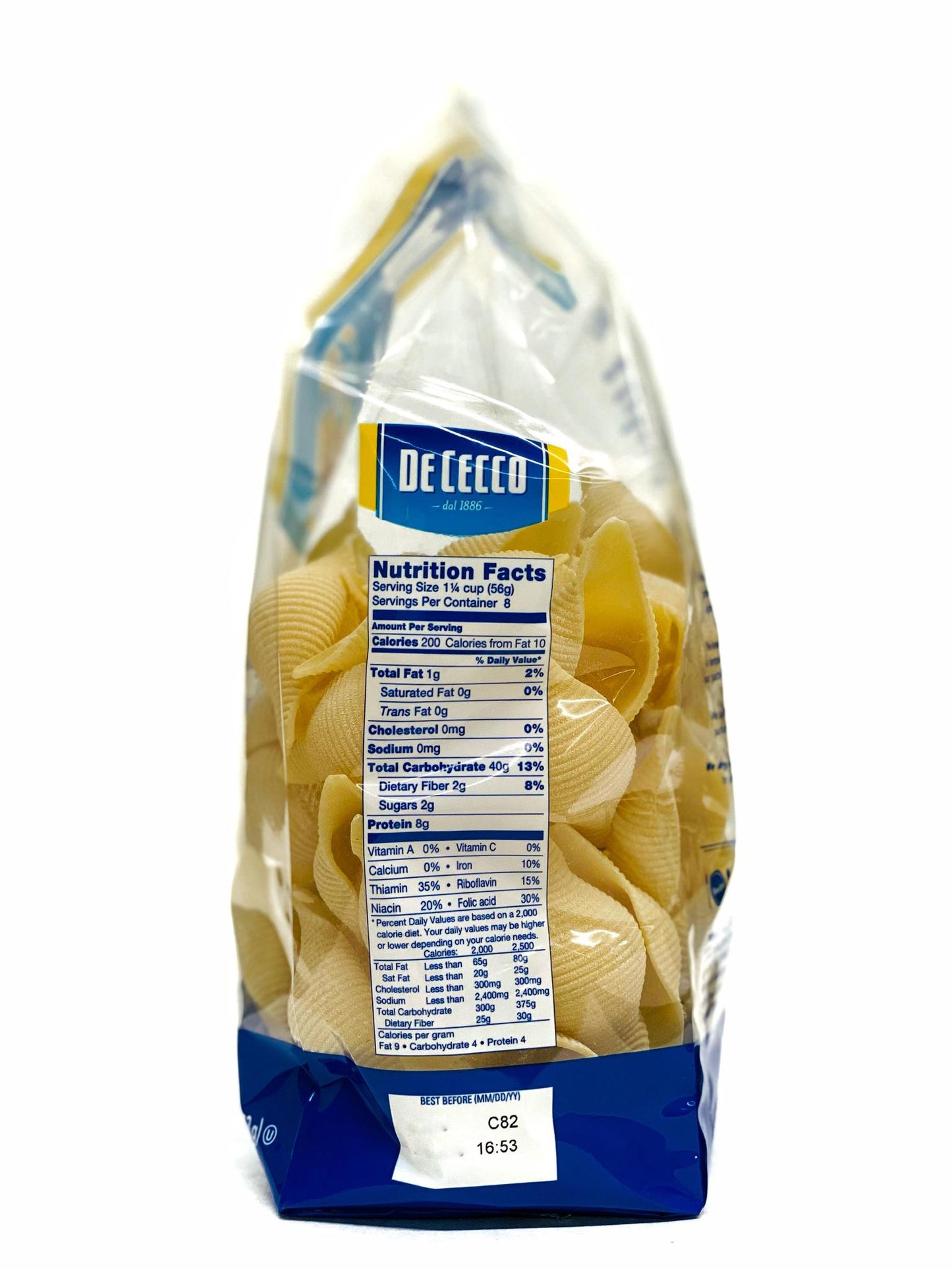 DeCecco Conchiglioni Rigati No. 126, 1lb