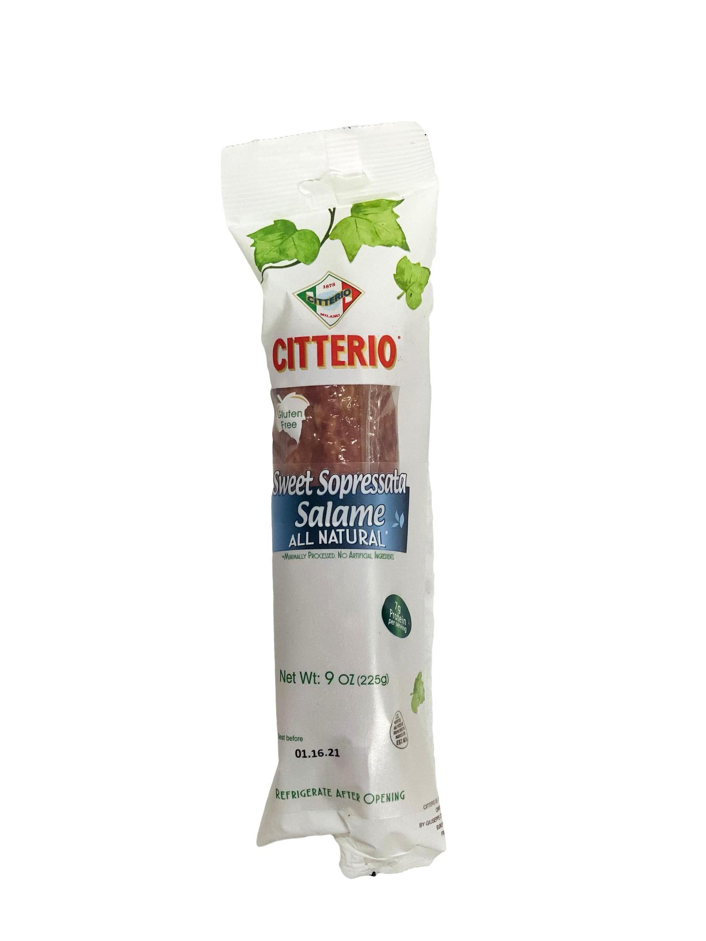 Citterio Sweet Sopressata Salami, 9 oz