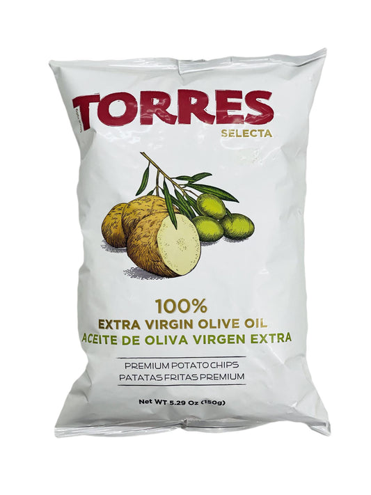 Torres Selecta Potato Chips 100% Extra Virgin Olive Oil, 5.29 oz