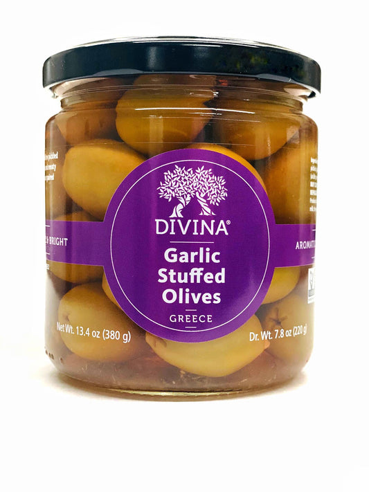 Divina Garlic Stuffed Olives, 13.4 oz