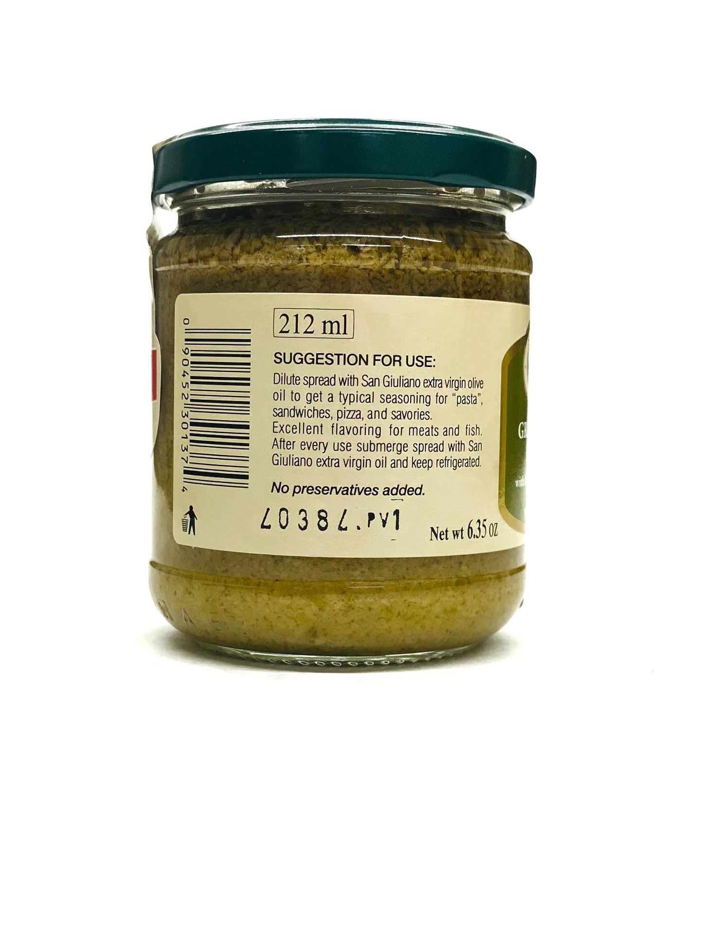 San Giuliano Alghero Green Olive Spread, 6.5 oz