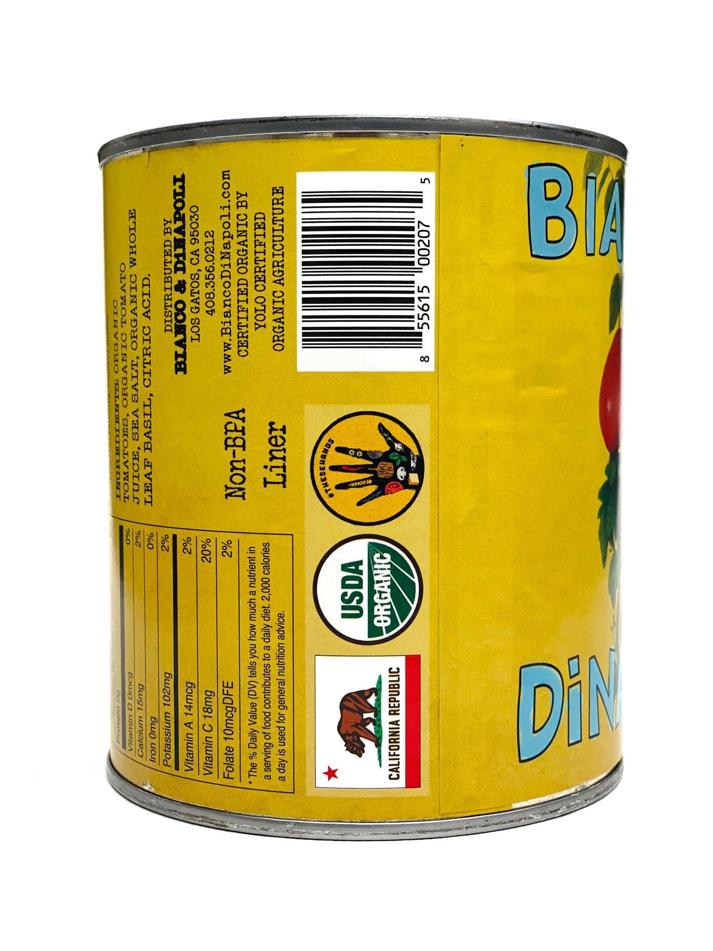 Bianco DiNapoli Organic Whole Peeled Tomatoes, 28 oz
