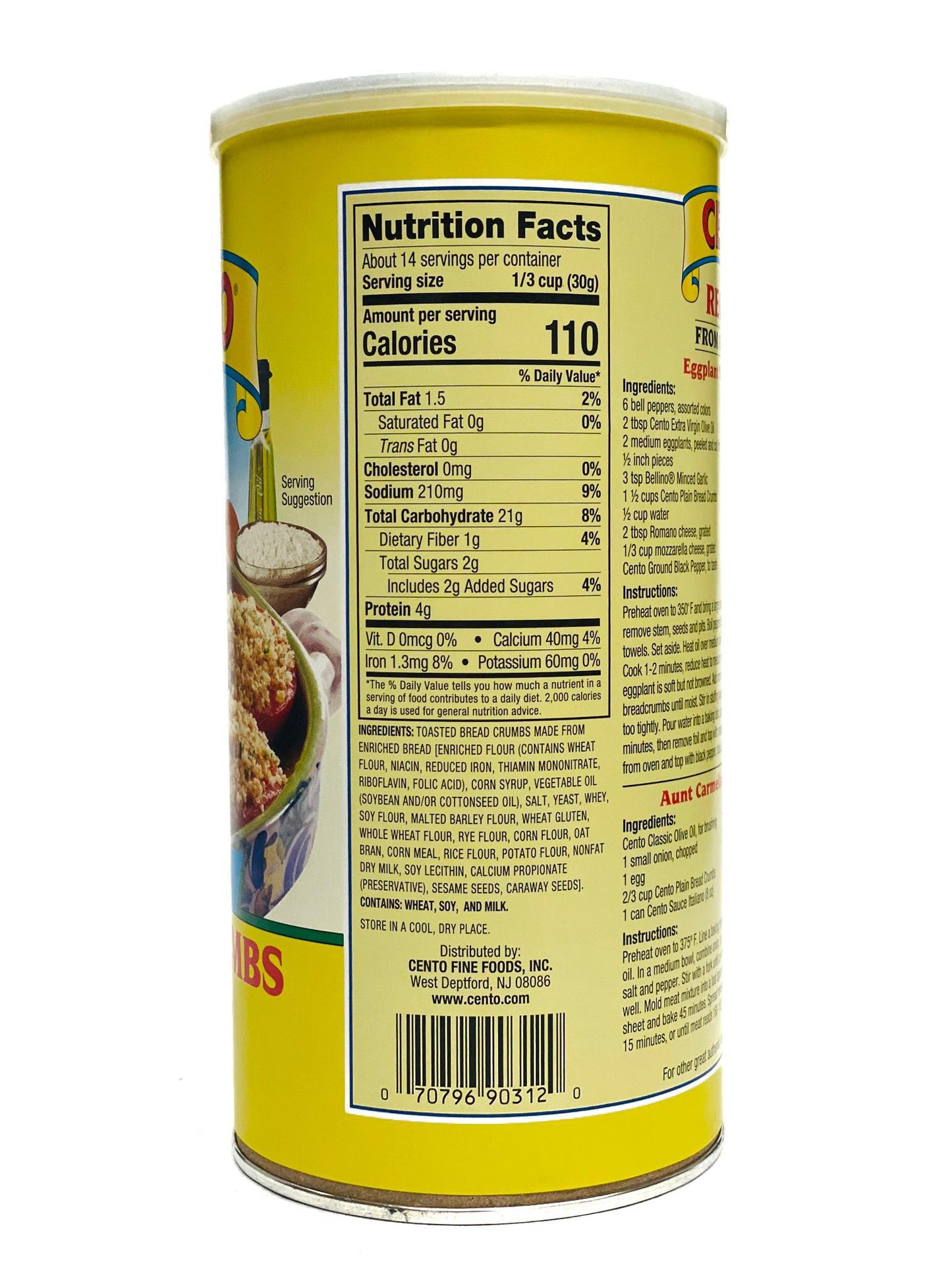 Cento Plain Bread Crumbs, 15 oz