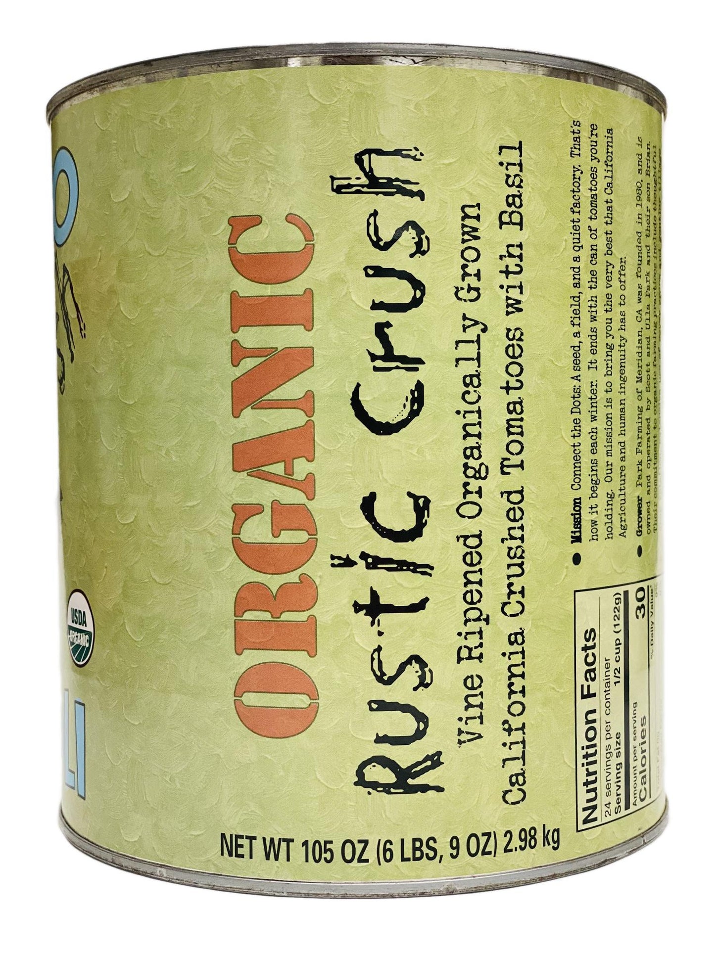 Bianco DiNapoli Organic Rustic Crush Tomatoes, 105 oz