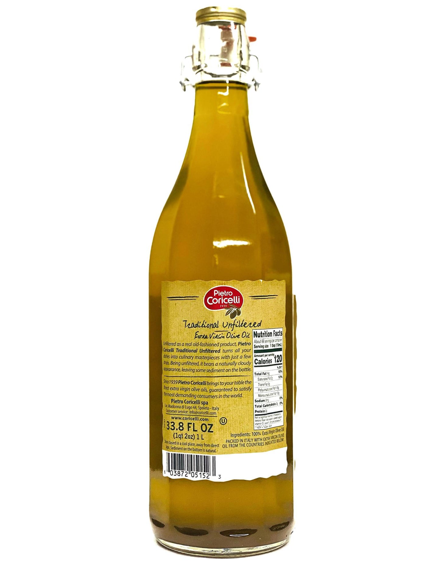 Pietro Coricelli Unfiltered Extra Virgin Olive Oil, 1L