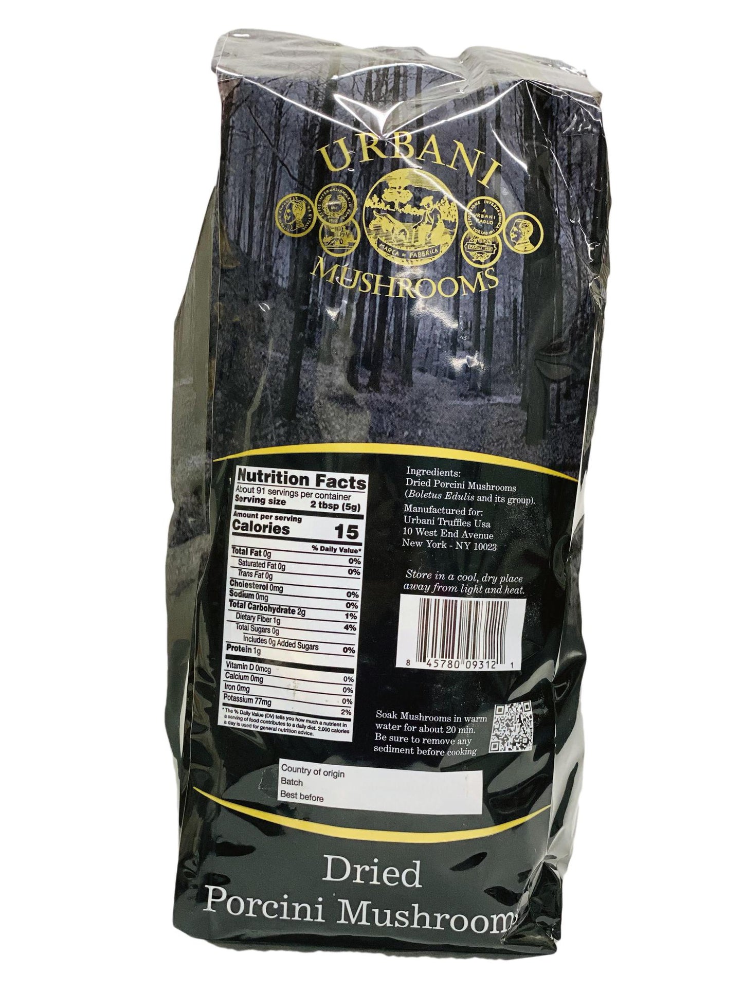Urbani Dried Porcini Mushrooms, 16 oz