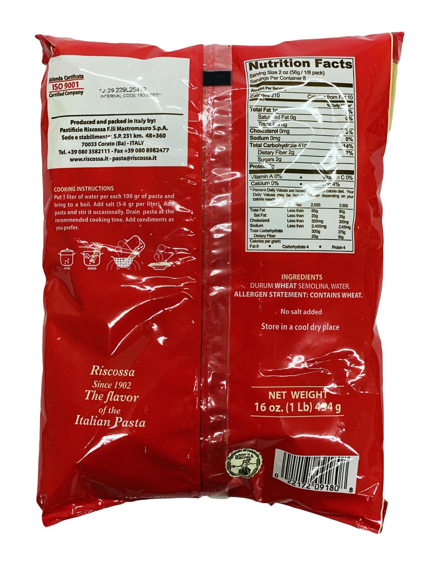 Riscossa Rigatoni N° 18, 1 lb