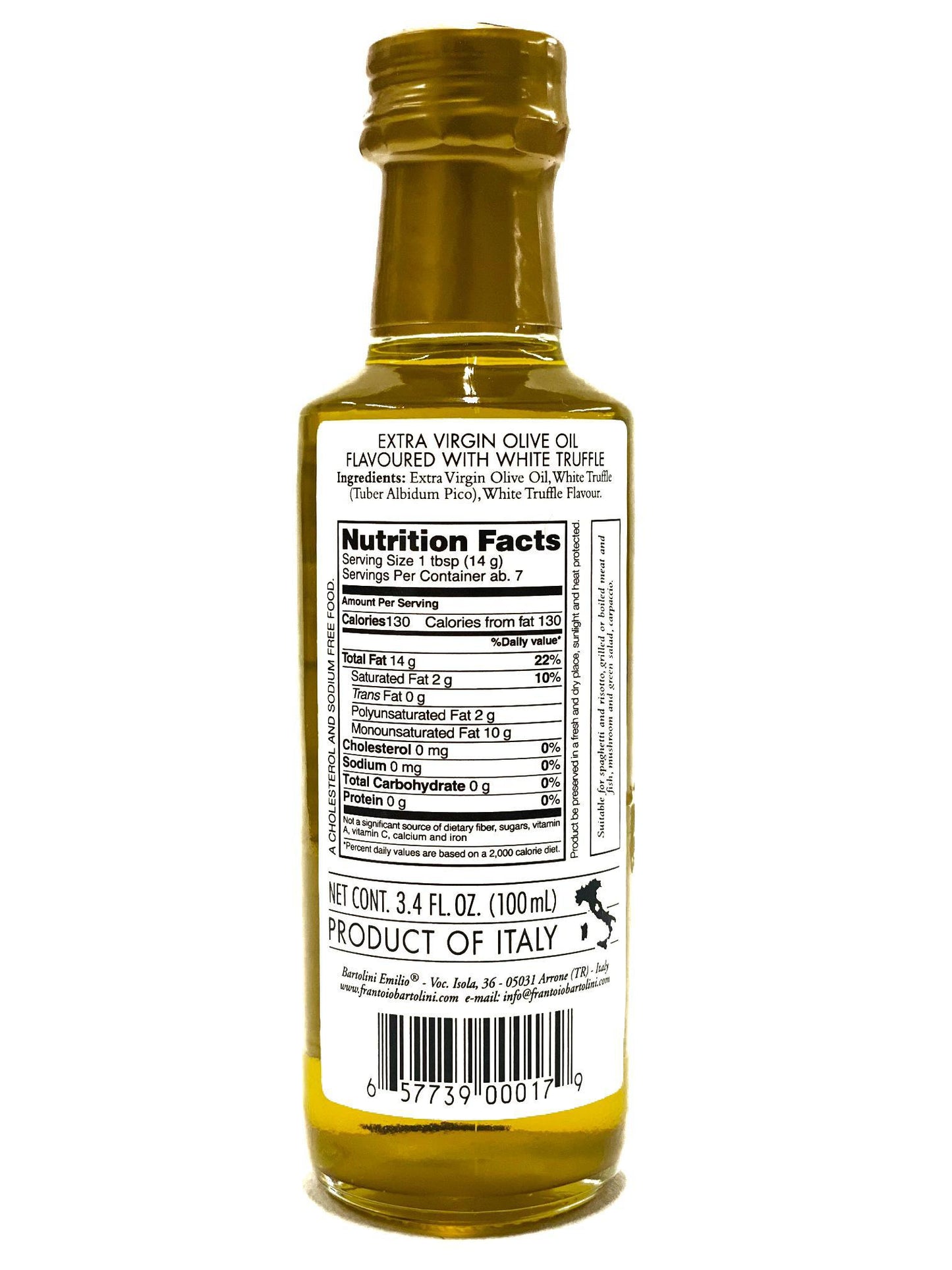 Bartolini White Truffle Oil, 3.4 oz
