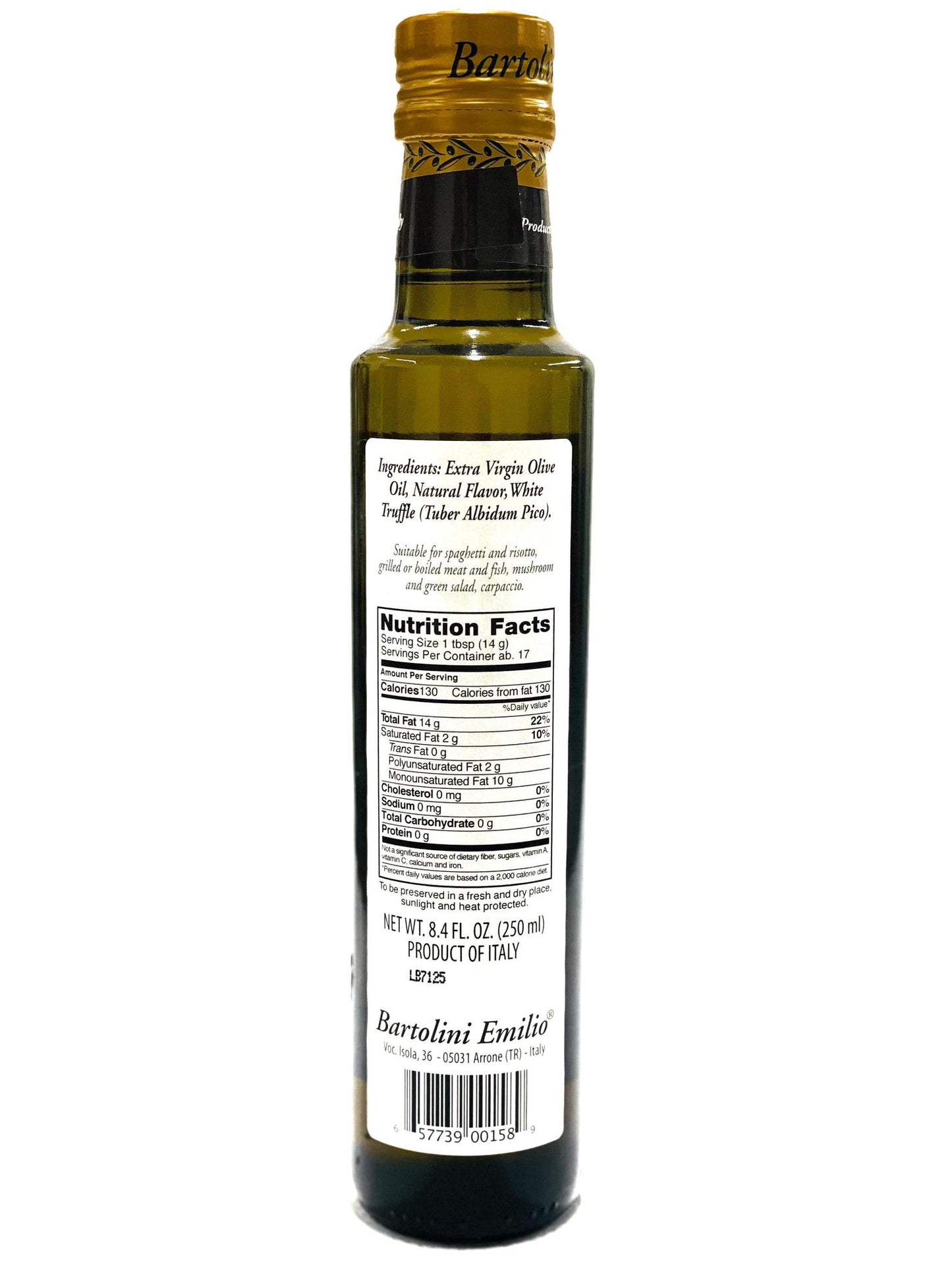 Bartolini Natural Flavored Black Truffle Oil, 3.4 fl oz