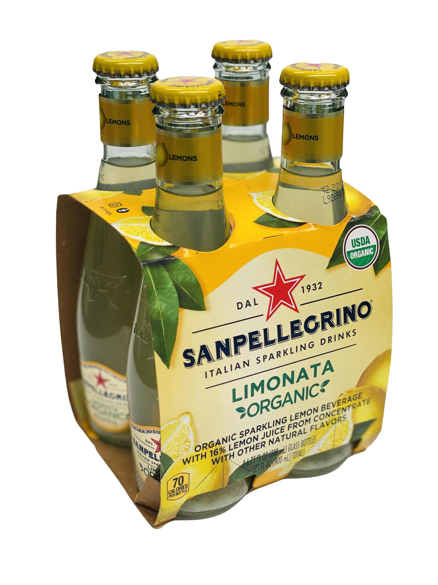 Sanpellegrino Limonata Organic Glass Bottles, 6.25 fl oz