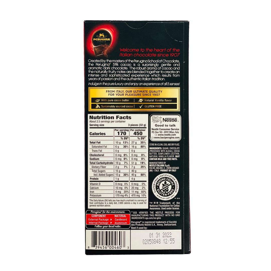 Perugina Dark Chocolate 51%, 3 oz