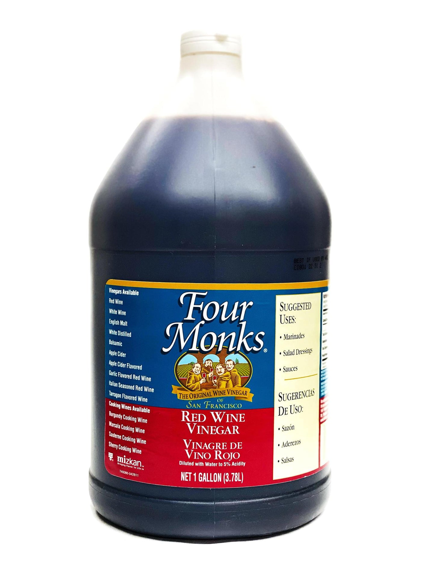 Four Monks Red Wine Vinegar, 1 Gal
