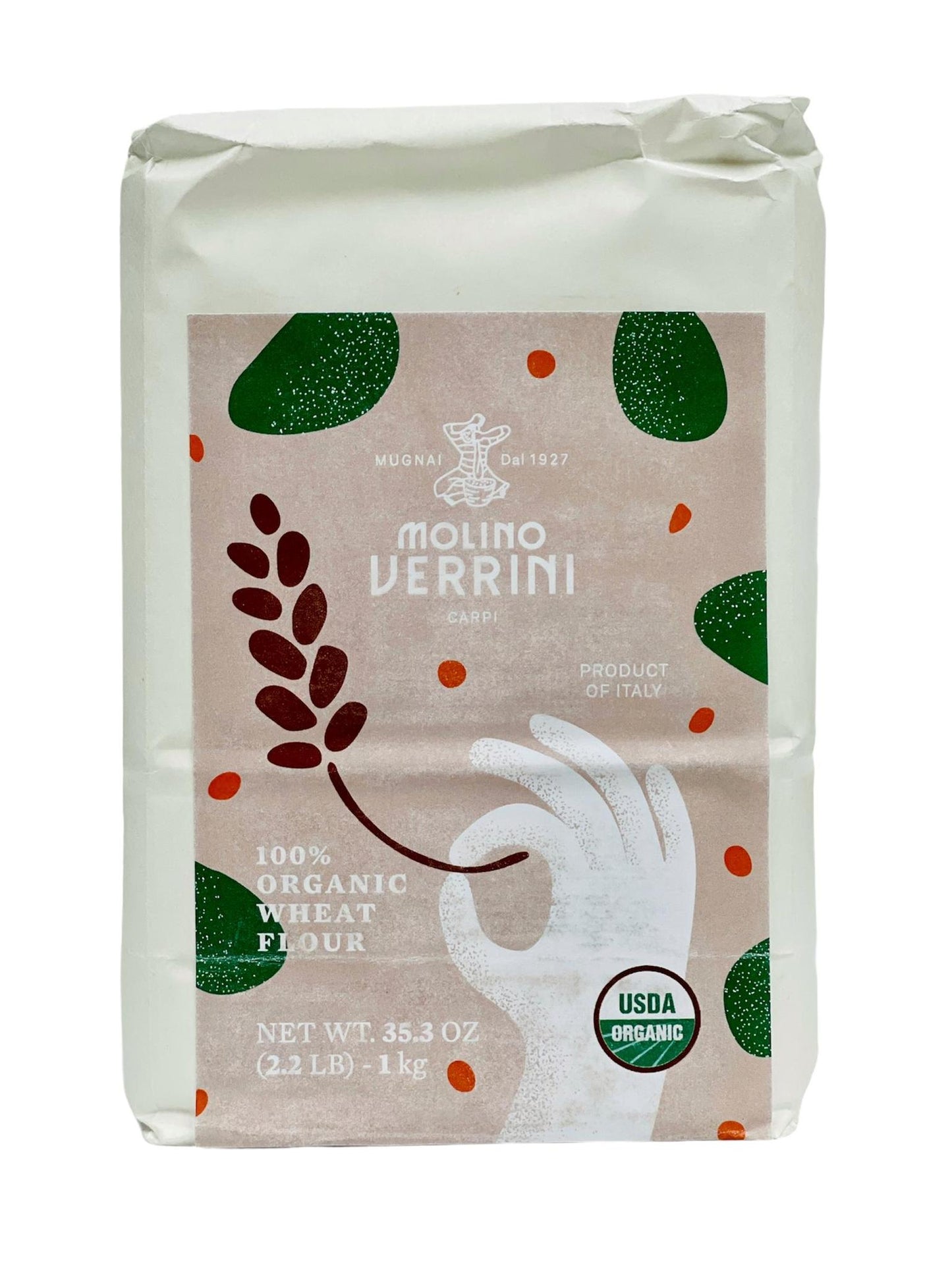 Mulino Verrini 100% Organic Wheat Flour, 35.3 oz
