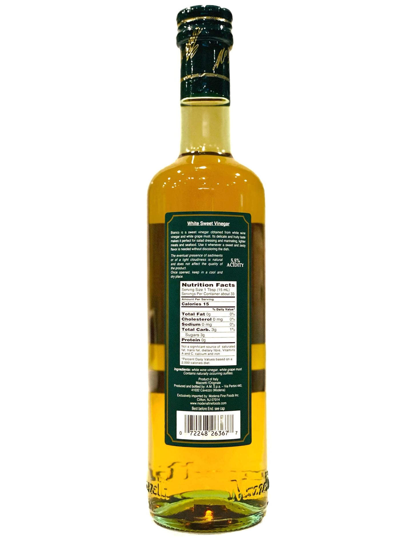 Mazzetti Bianco Vinegar, 16.9 oz