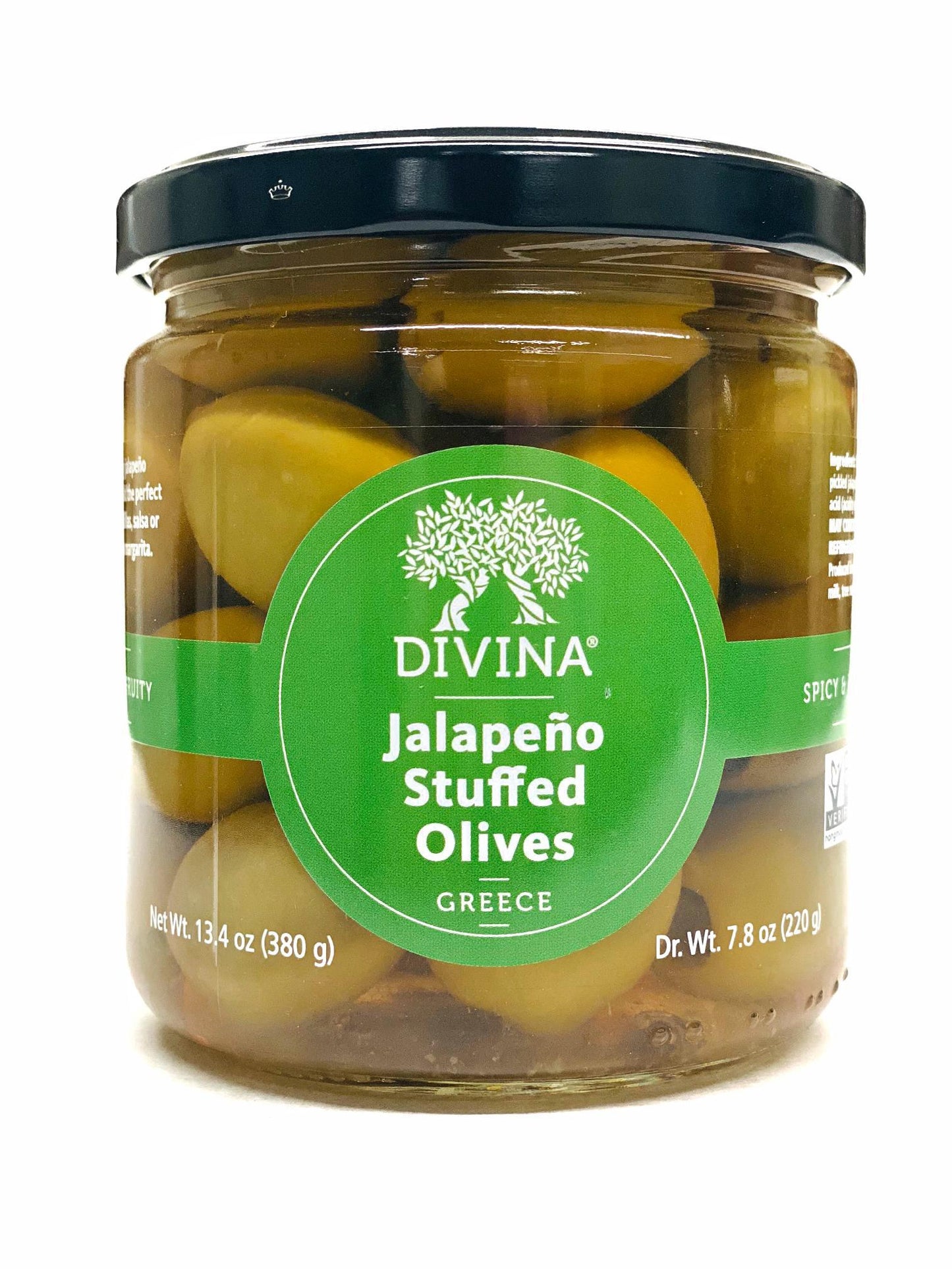 Divina Jalapeño Stuffed Olives, 13.4 oz