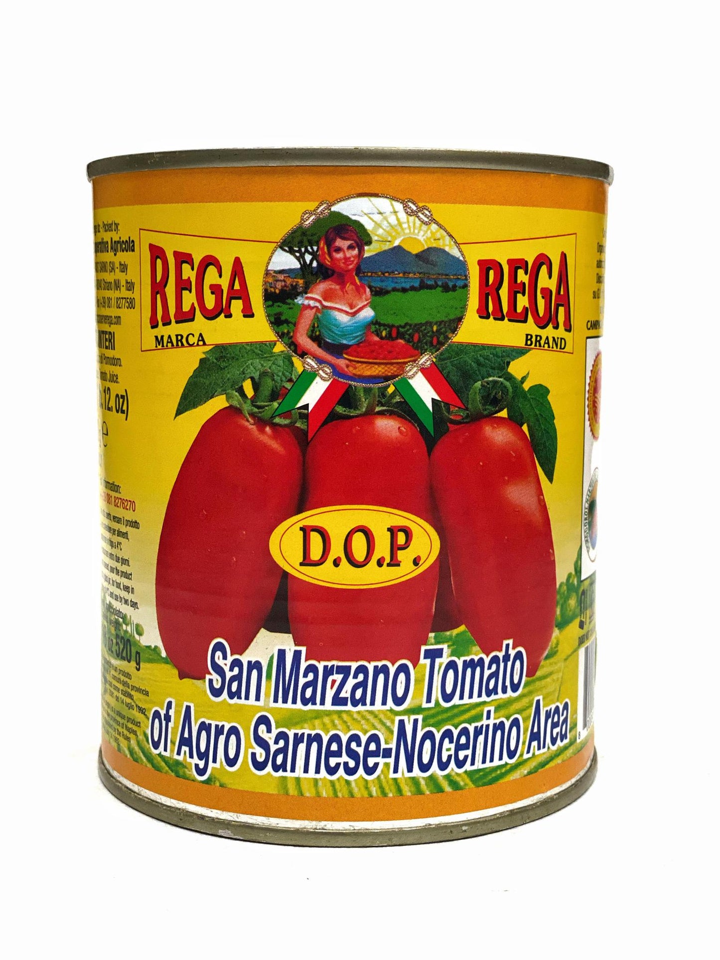 Rega D.O.P. Whole Peeled San Marzano Tomatoes, 28 oz