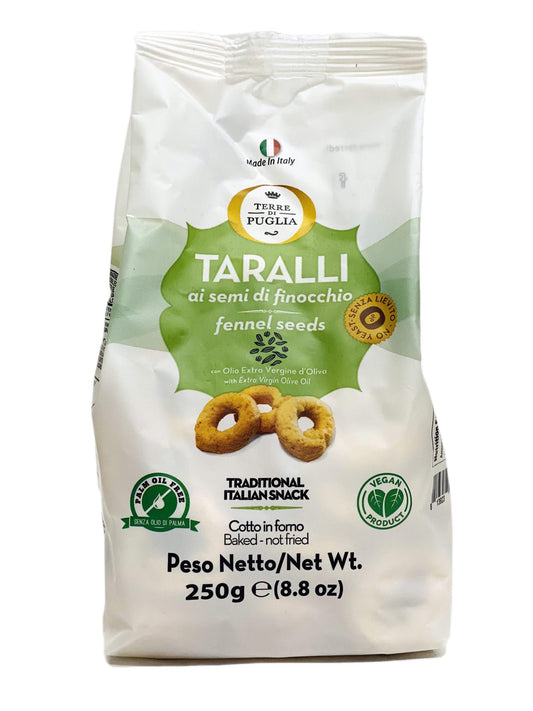 Terre Di Puglia Taralli Fennel Seeds, 8.8 oz