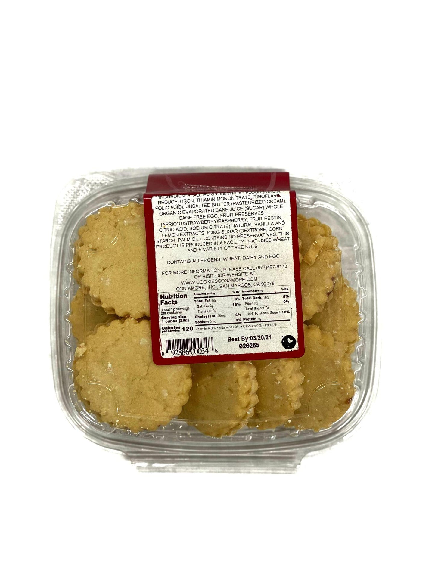Cookies Con Amore, Assorted Jelly, 12 oz