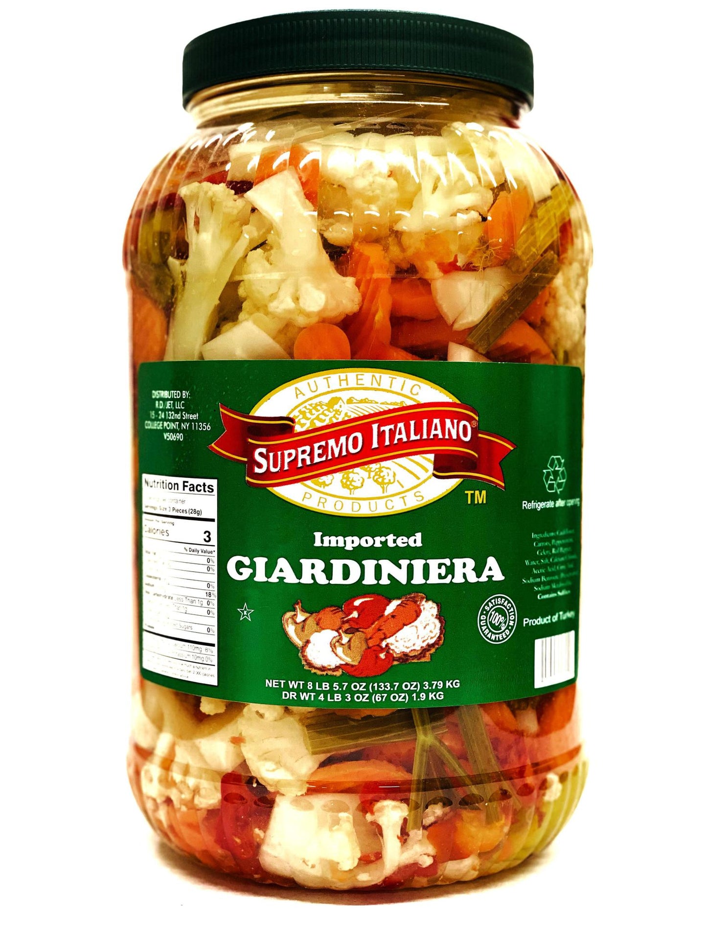 Supremo Italiano Giardiniera, 133.7 oz