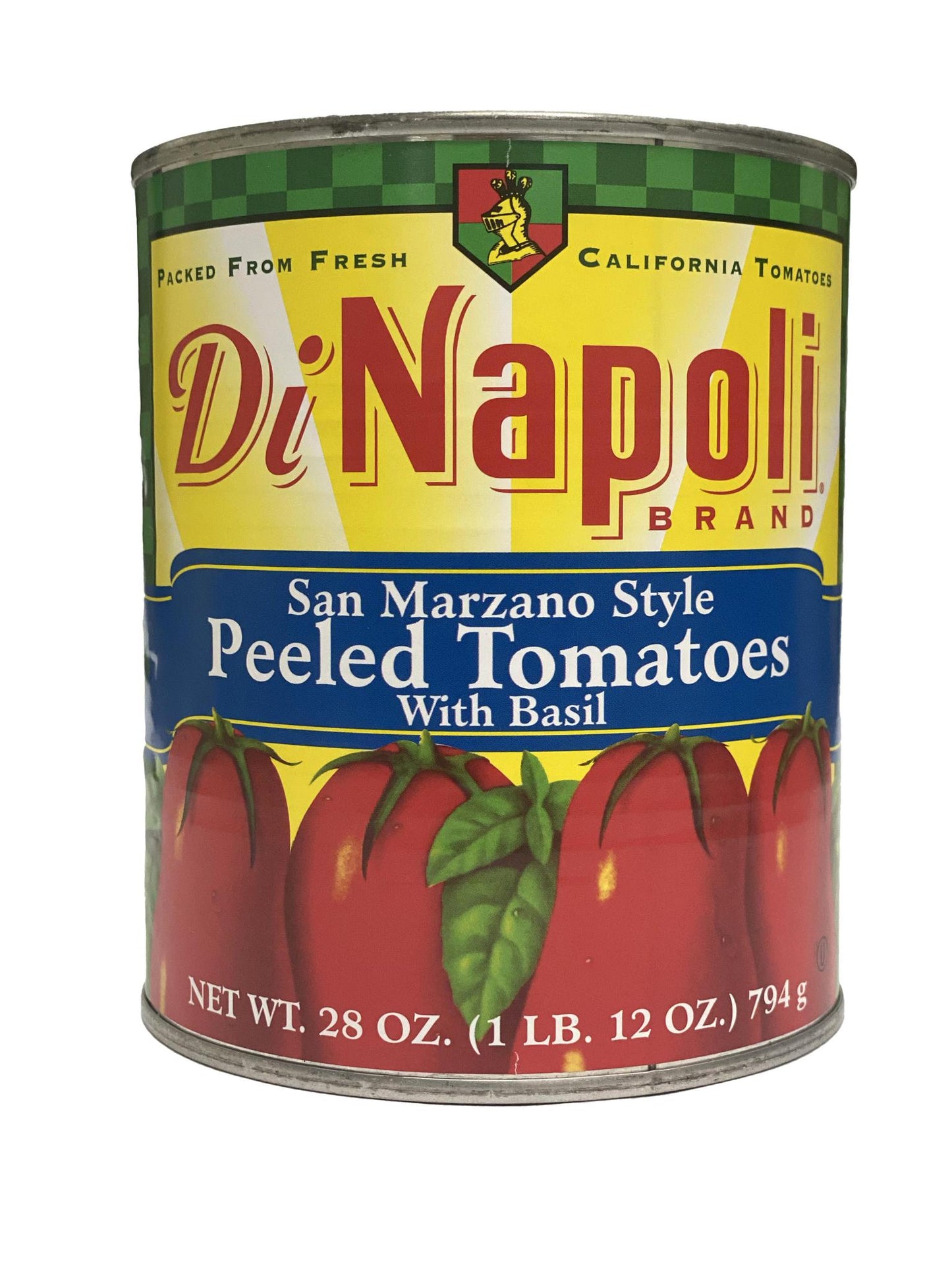 Di Napoli Peeled Tomatoes with Basil, 28 oz