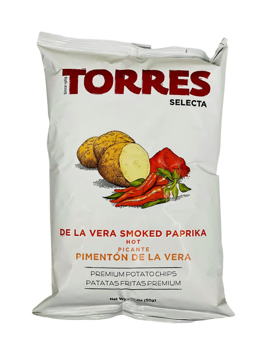 Torres Selecta Potato Chips de La Vera Hot Smoked Paprika, 1.76 oz