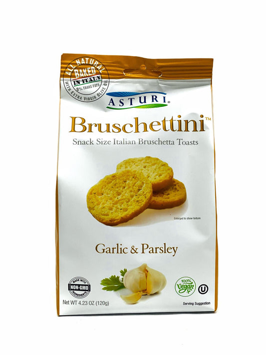 Asturi Bruschettini Garlic & Parsley, 4.23 oz