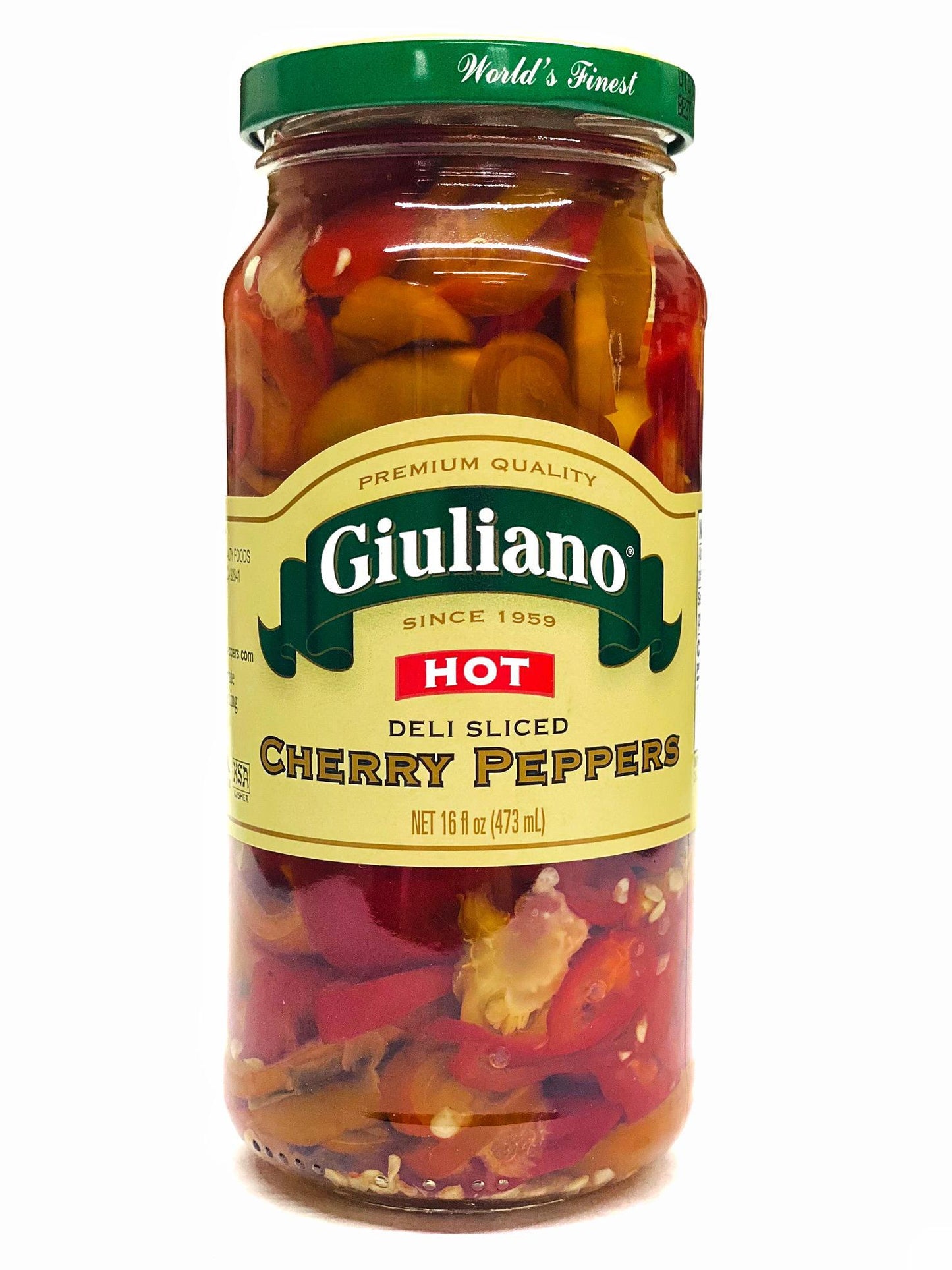 Giuliano Hot Sliced Cherry Peppers, 16 fl oz
