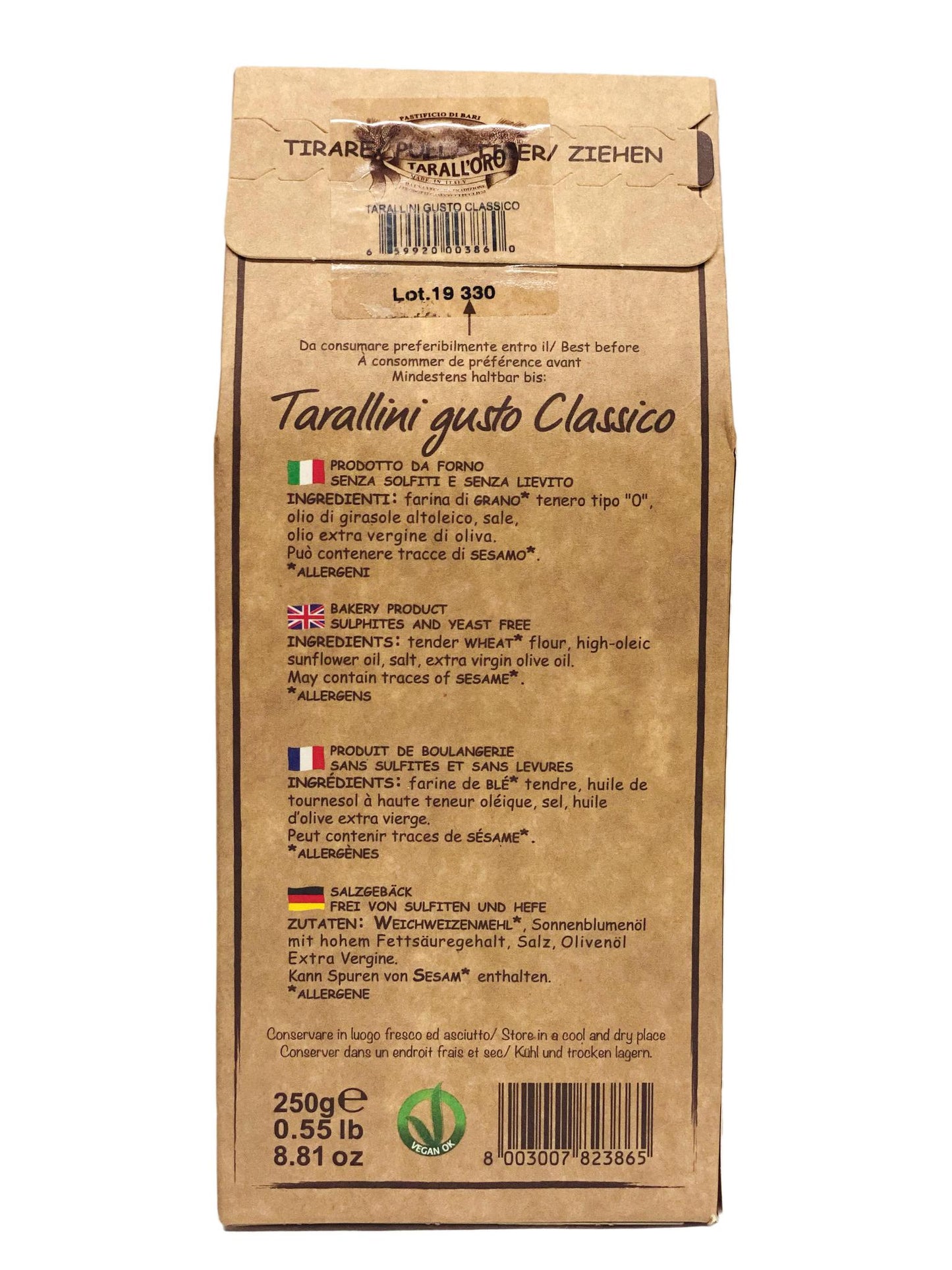 Tarall'Oro Tarallini Gusto Classico, 8.81 oz