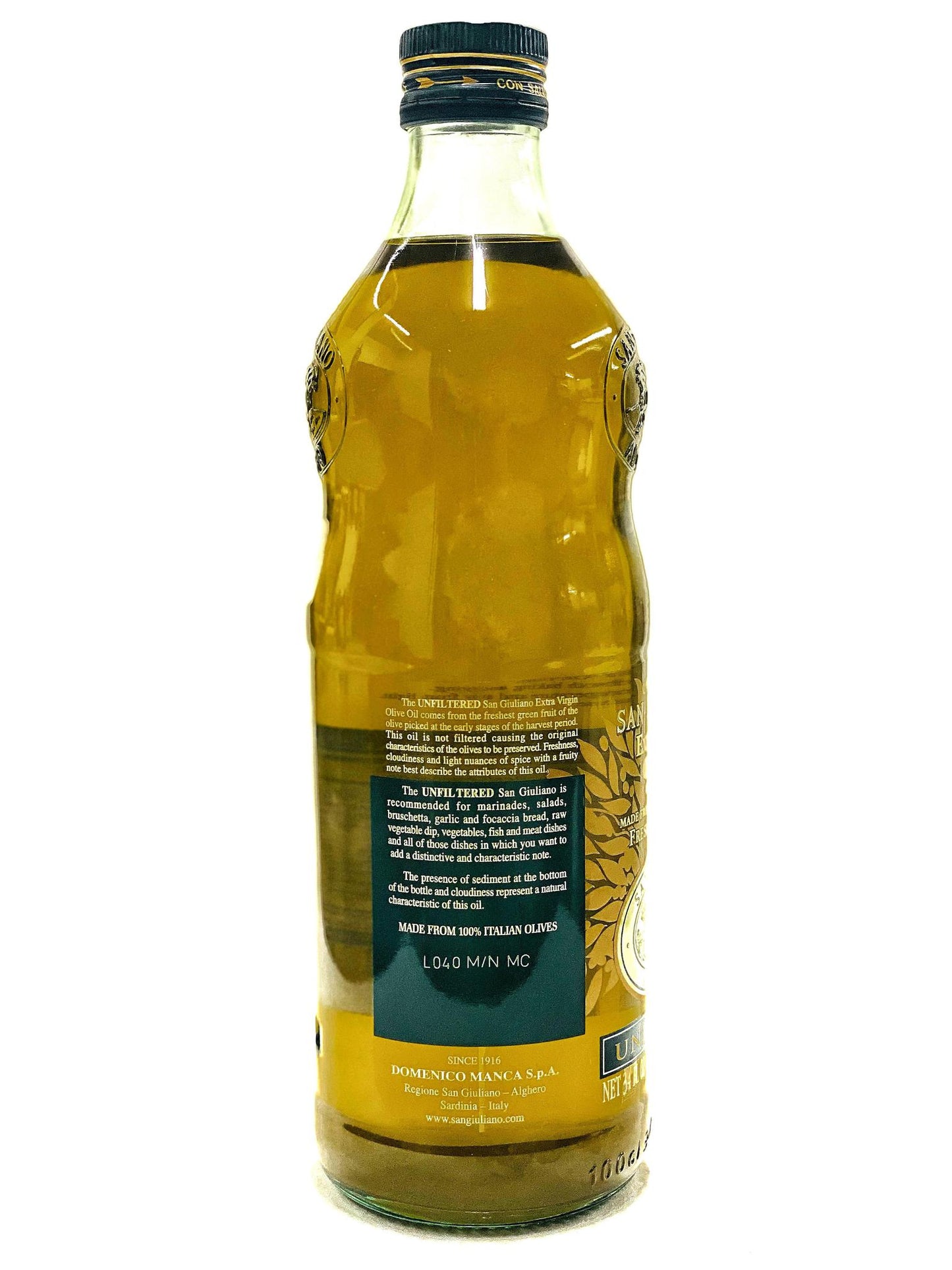 San Giuliano Unfiltered Extra Virgin Olive Oil, 34 fl oz